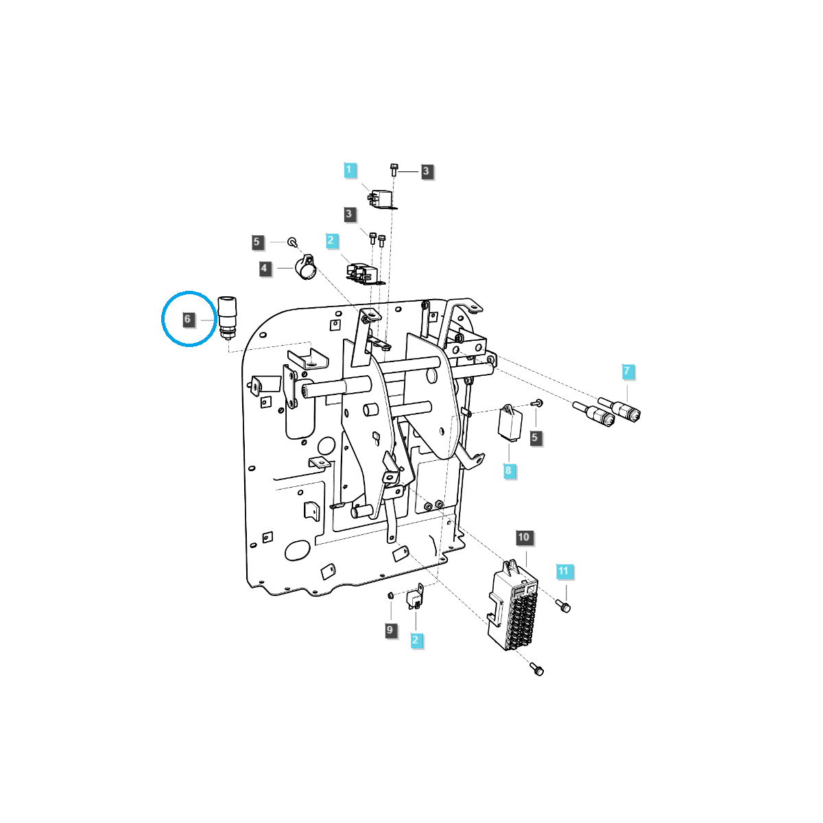 Capteur de position pédale d'embrayage / TRG750 / Ls Tractor 40007117