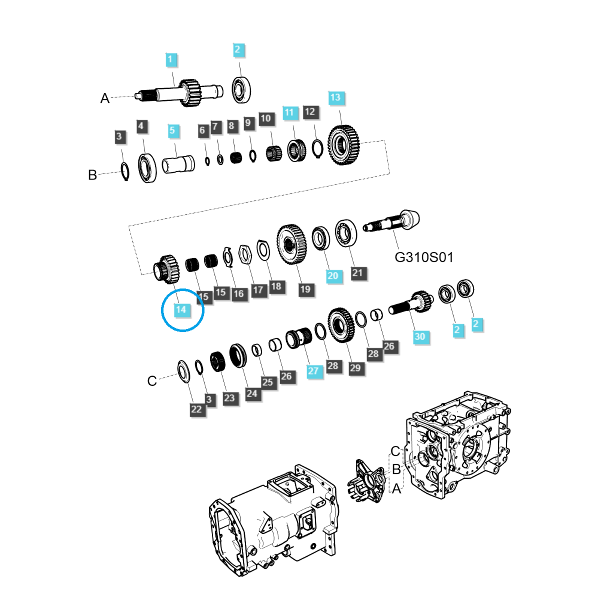 Gear Mode (Range) / TRG285 / Ls Tractor 40328260