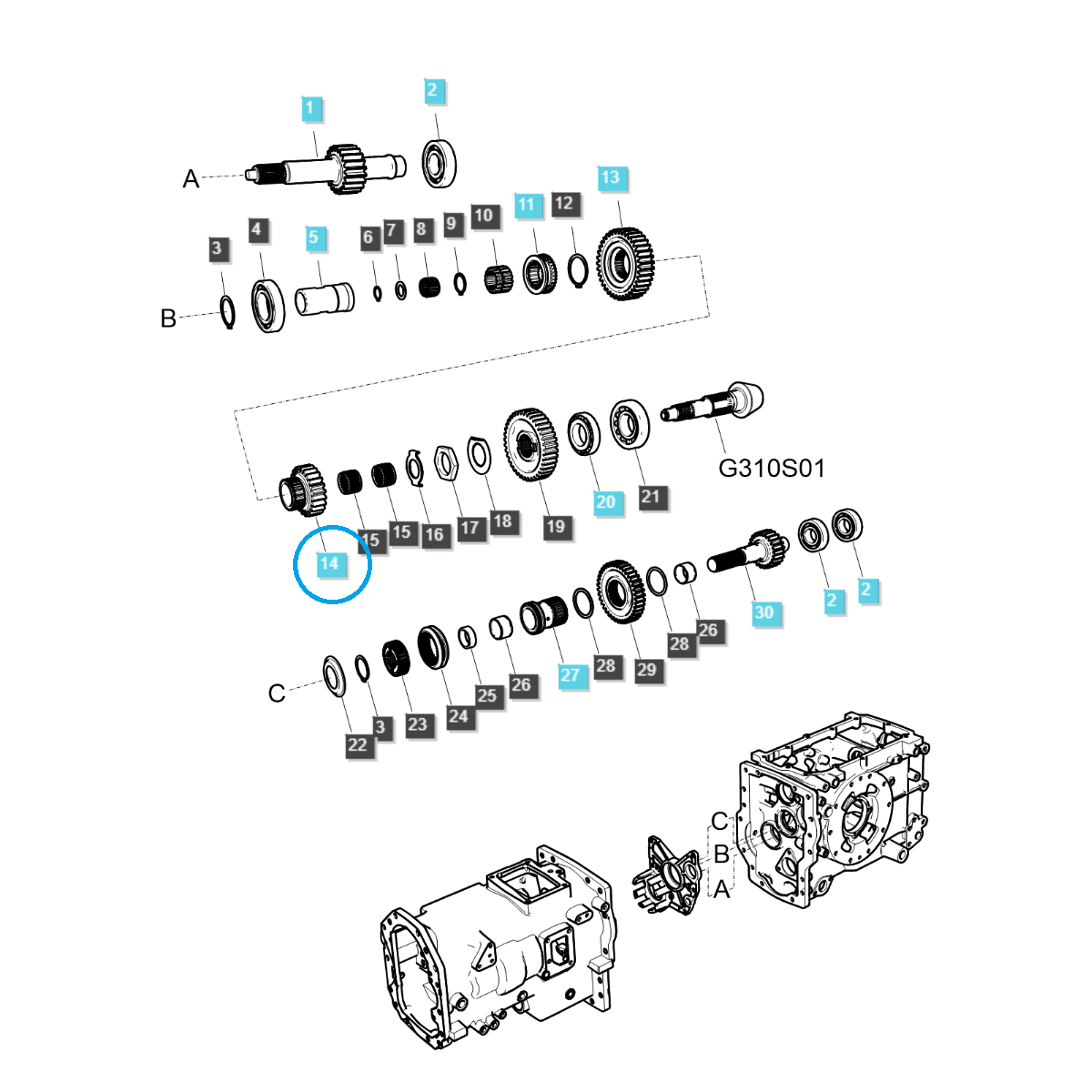 Režim prevodovky (rozsah) / TRG285 / Traktor Ls 40328260