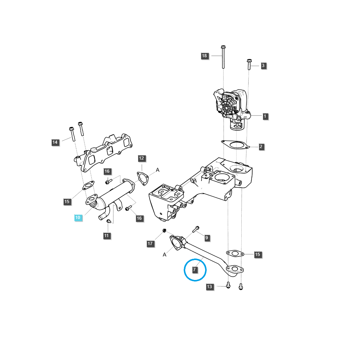 Câble tracteur EGR / EGQ200 / Ls 40446684