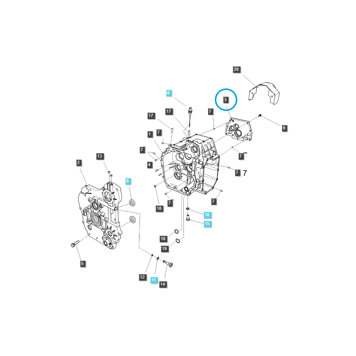 Rear structure of PTO/PTO transmission / TRG280 / Ls Tractor 40197103