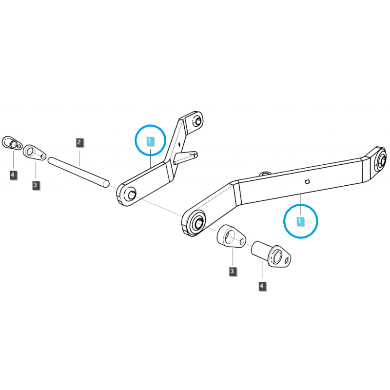zvedněte paže - Rameno spodního závěsu / TRG896 / Traktor Ls 40441699