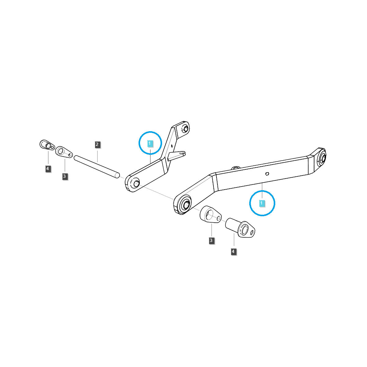 Bras de liaison inférieur / TRG896 / Ls Tractor 40441699