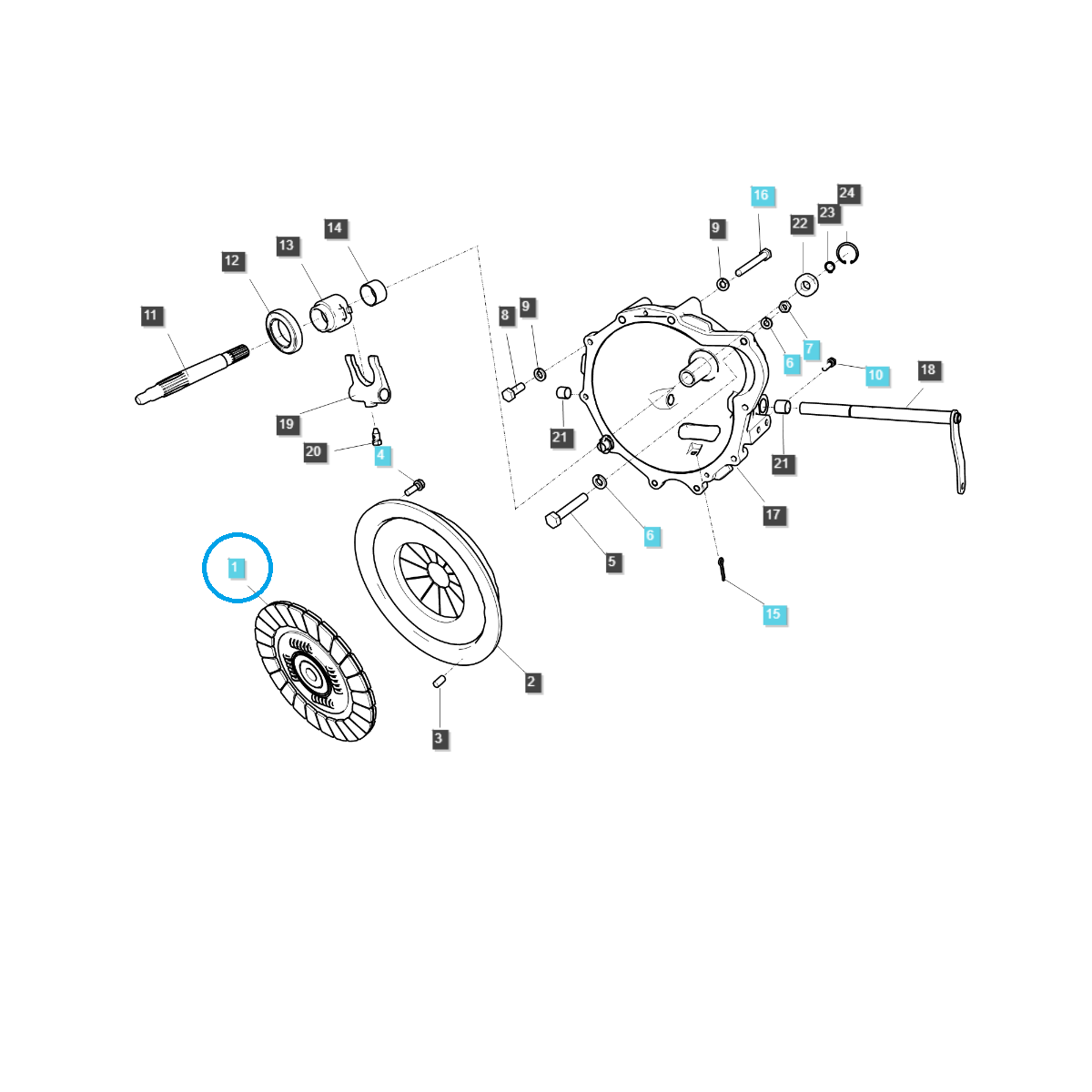 Tarcza sprzęgła / TRG250 / LS Tractor / nr 40408349