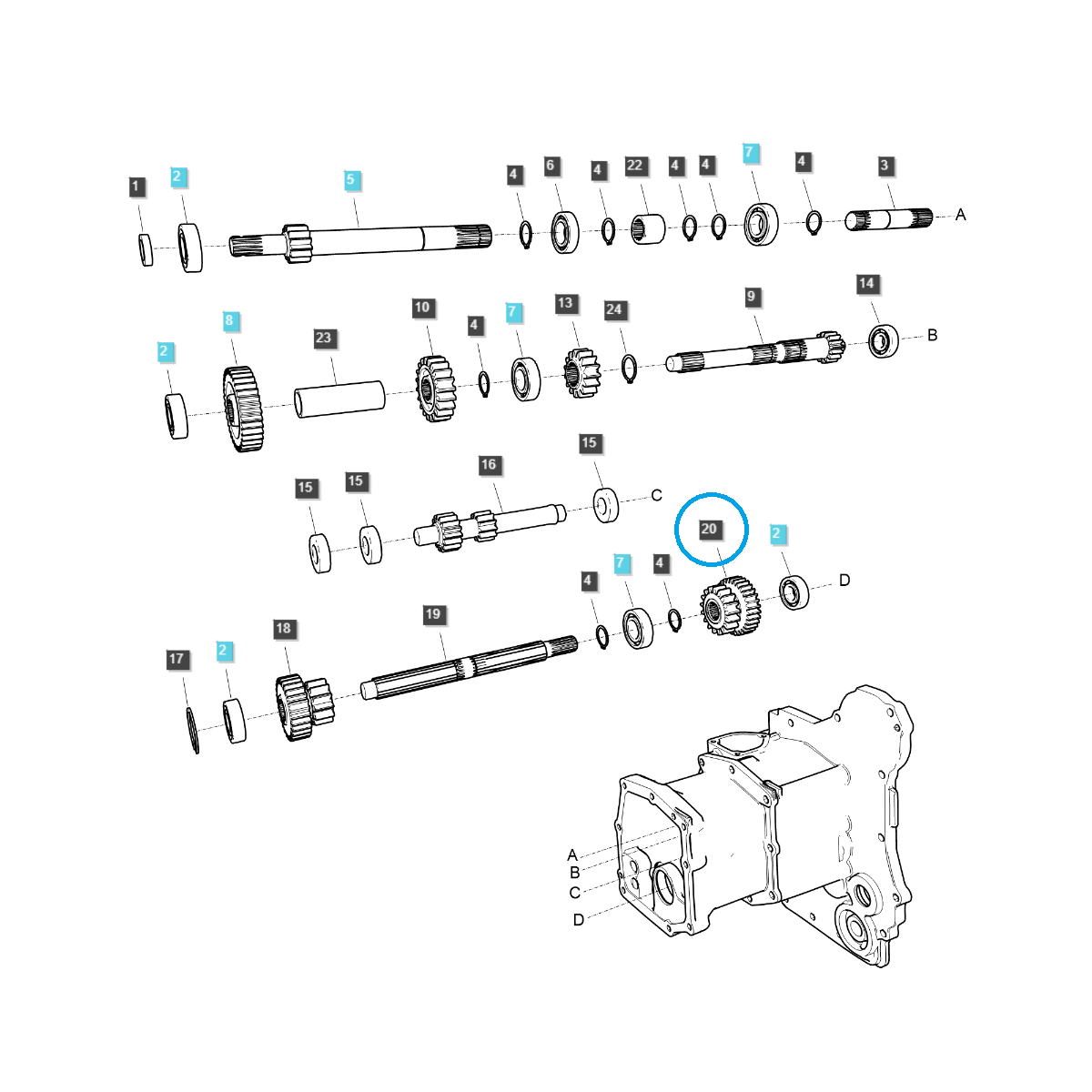 Douille d'engrenage / TRG281 / Tracteur Ls 40373825