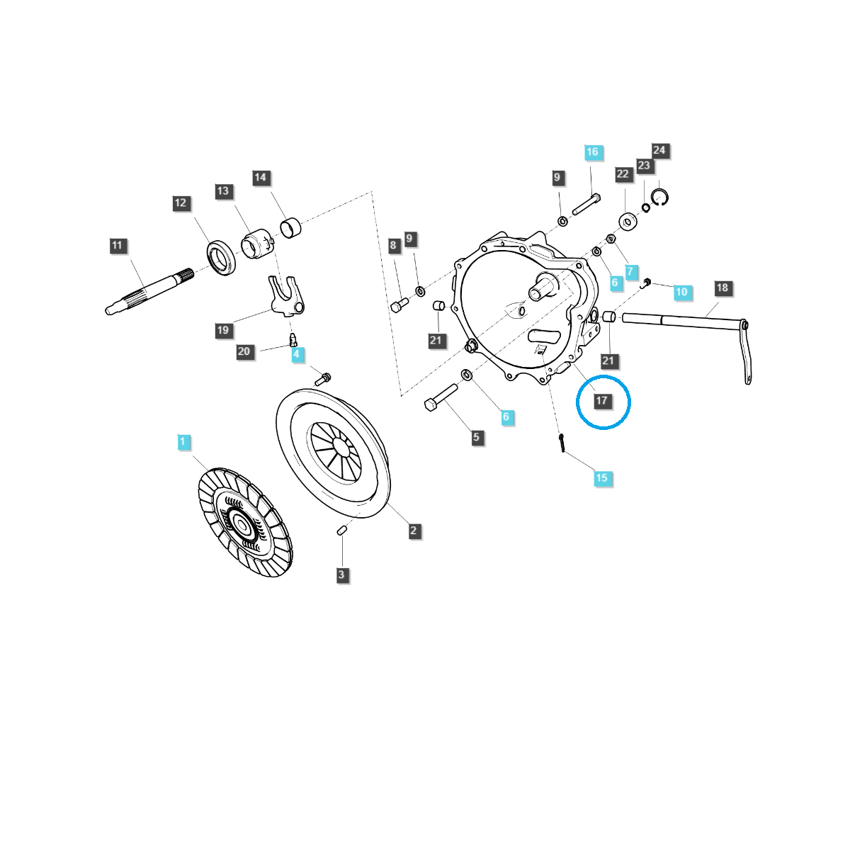 Teleso spojky / TRG250 / Traktor LS / č. 40292845