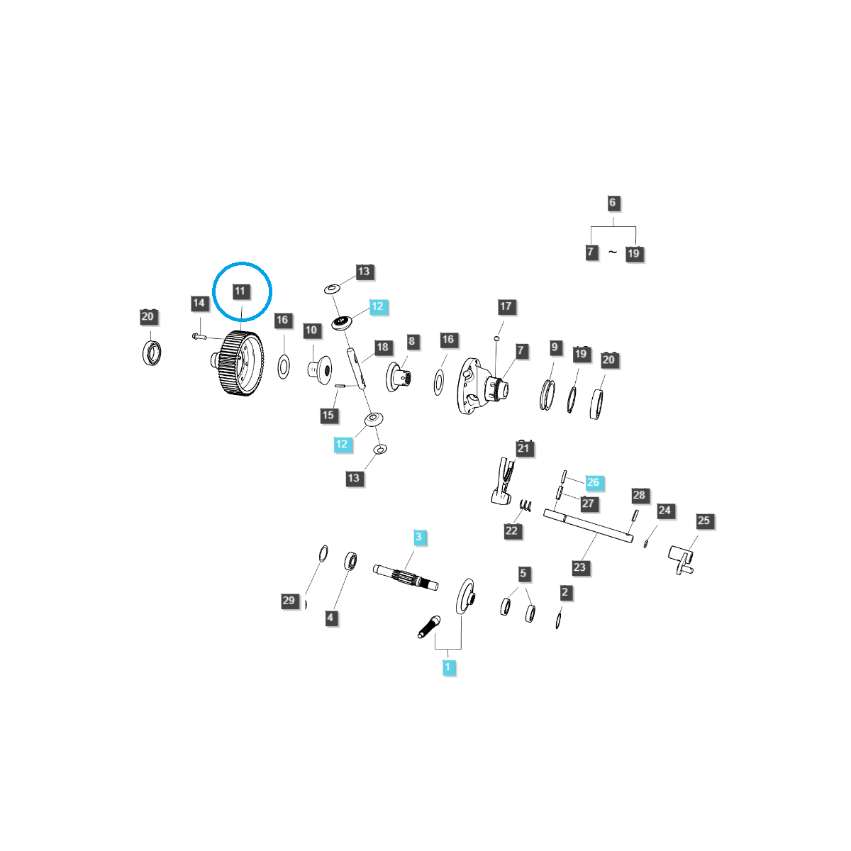 Differentialkettenrad (62T) / TRG481 / Ls Traktor 40196980