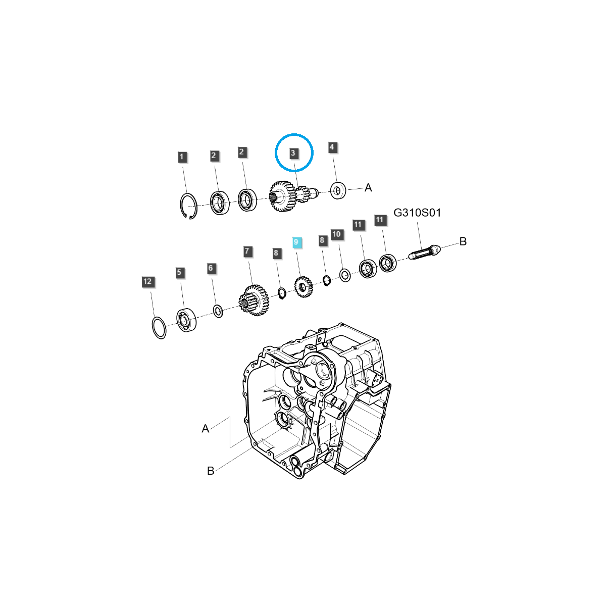 Gear (range) sprocket (DRV H_L) / TRG285 / Ls Tractor 40292204