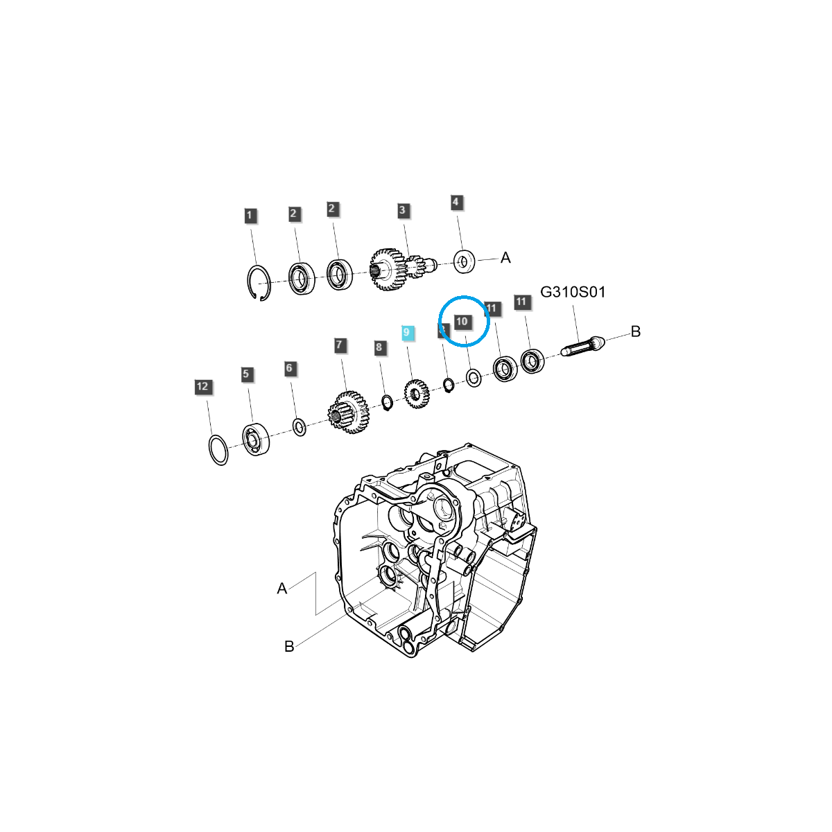 Distanzstück / TRG285 / Ls Traktor 40308469