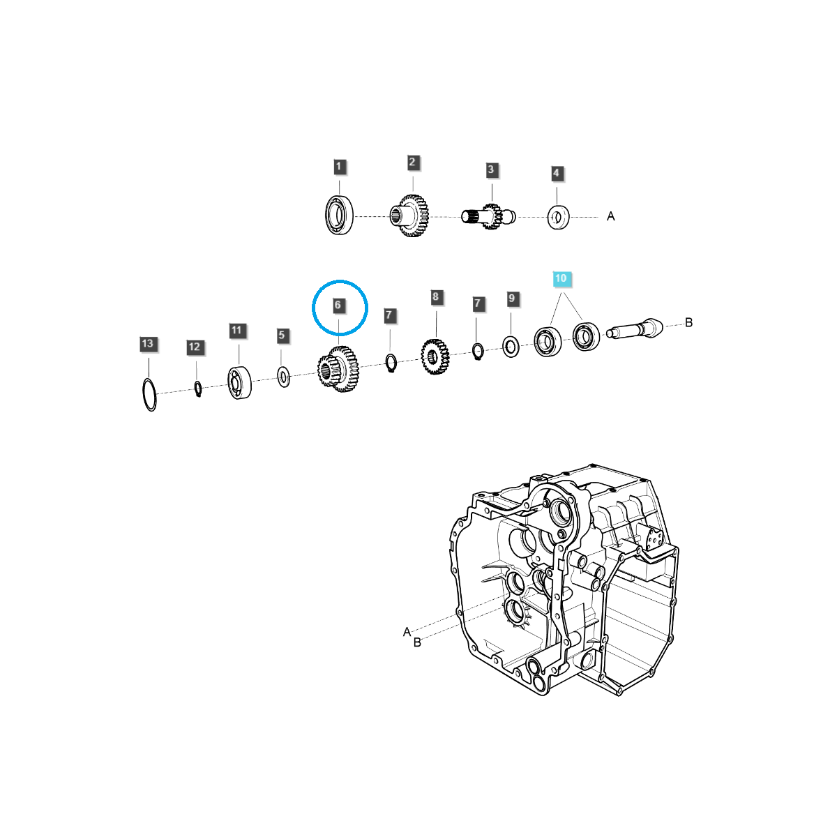 Gear (range) sprocket / TRG285 / LS Tractor 40348239