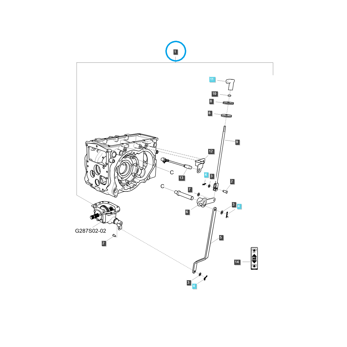 Juego / Juego de toma de fuerza entre ejes/árbol de toma de fuerza (ROPS) / Tractor LS 20161522