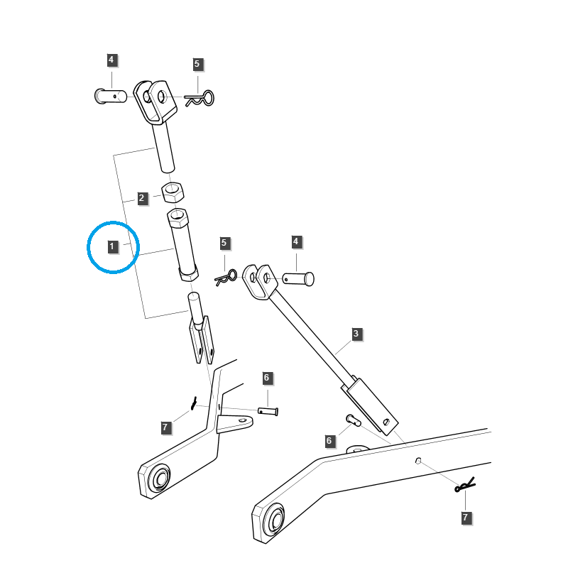 věšáky - Zvedací táhlo táhla (RH) / G896 / LS Traktor 40337137