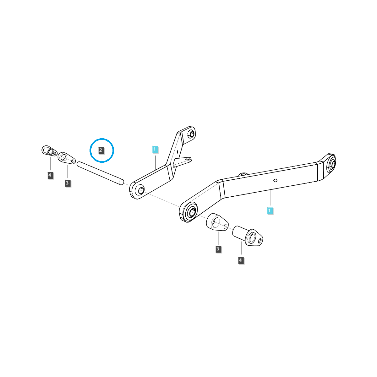 3-point linkage arm bracket / TRG896 / LS Tractor 40369512