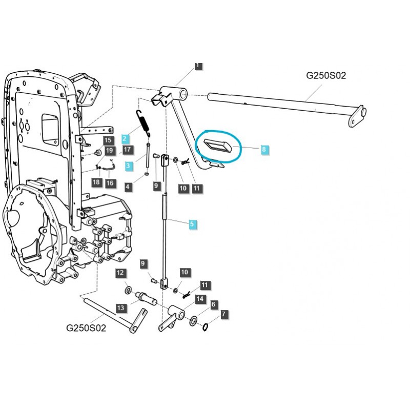 tous les produits - Cache caoutchouc pédale d'embrayage / LD U43, U50, U60 / A1670084 / 40007382