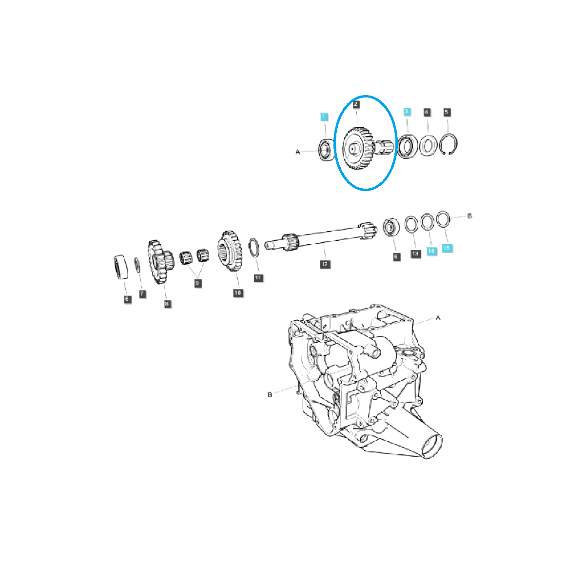wałki - Zadní hnací hřídel / 32T / TRG 287 / Ls MT1.25 / 40366335