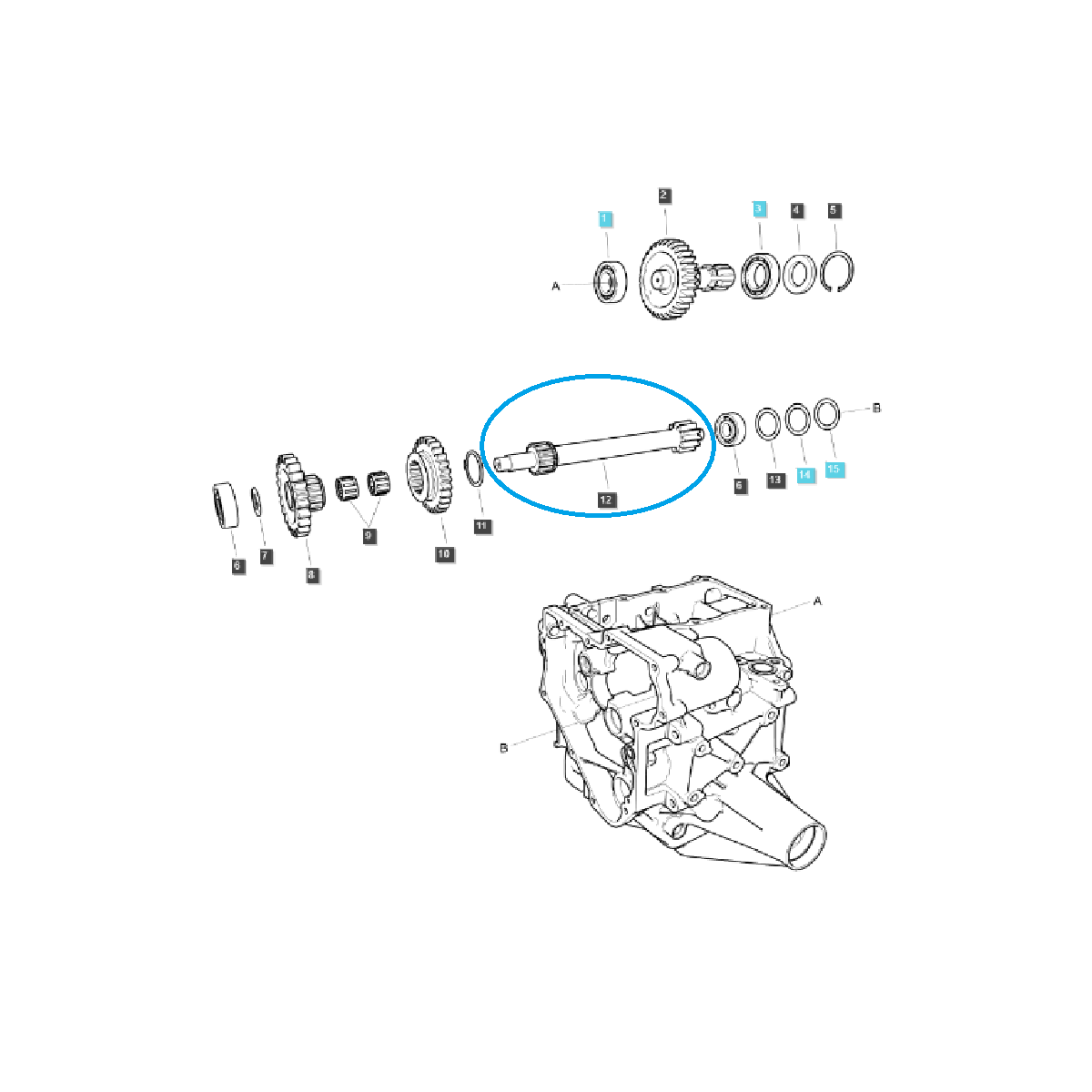 Prise de force/arbre de transmission / 23T / TRG287 / LS MT1.25 / 40337025