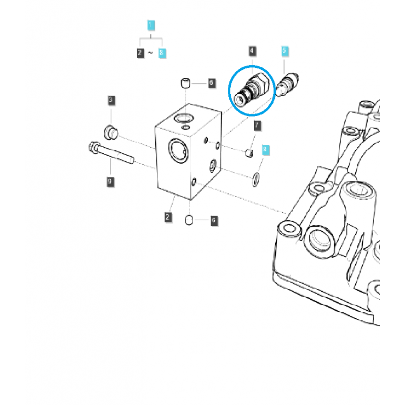 ventily - Prioritný ventil / G822 / Traktor LS / Č. 40349060