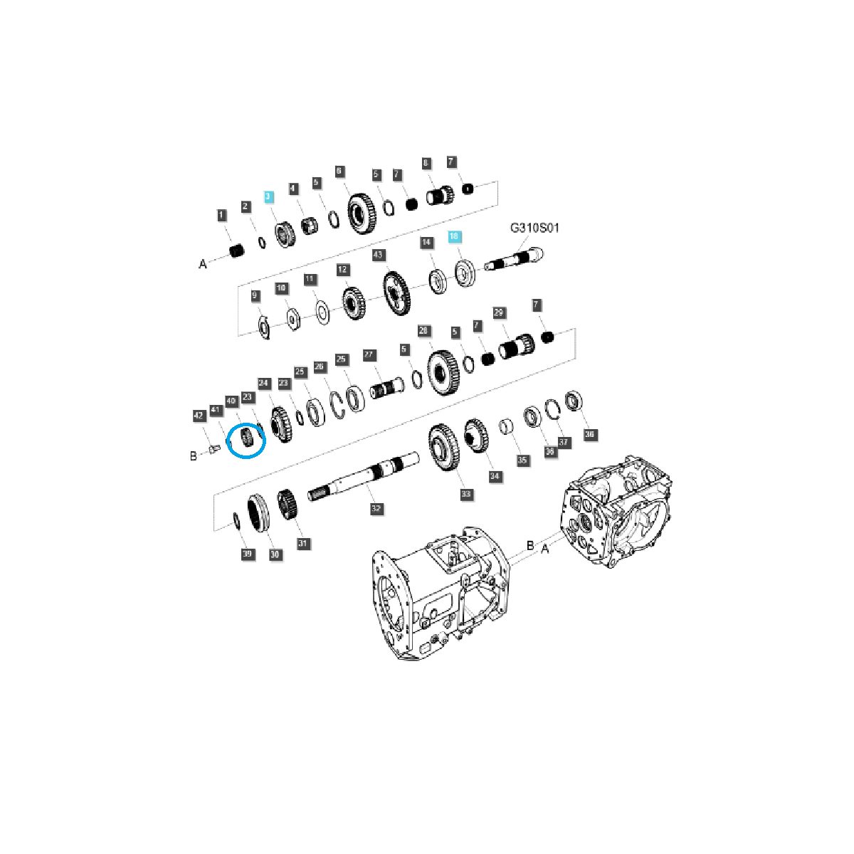 TRG288 / LS Traktor / 40413920 Rotationssensorabstand