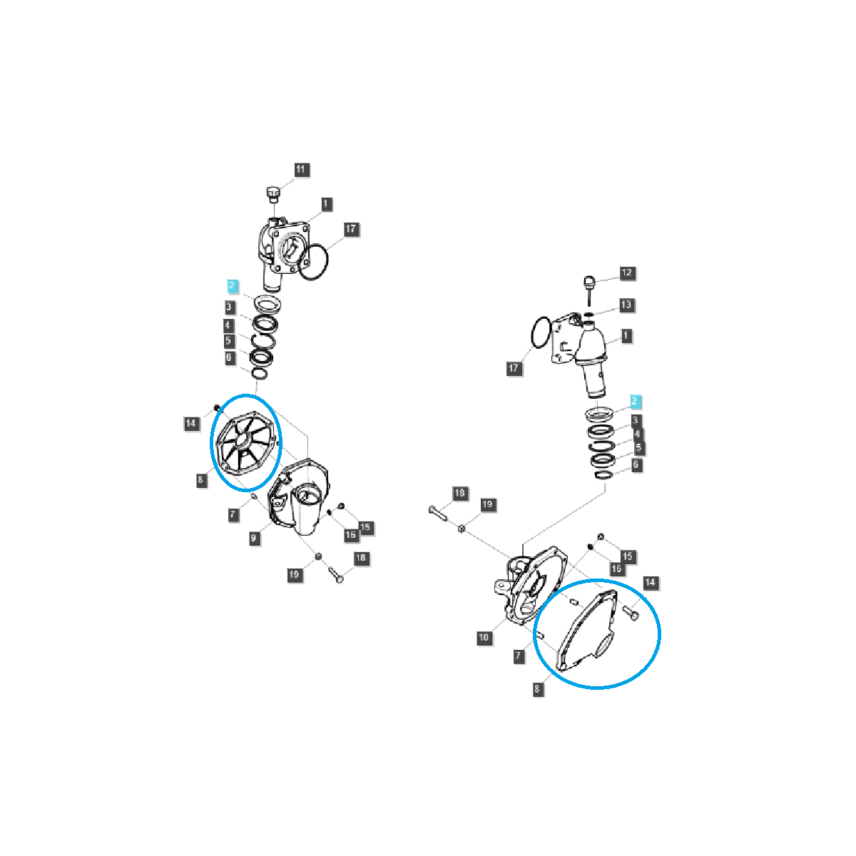 Kryt redukce náboje - přední náprava TRG400 / LS Traktor XJ2025, J23, J27 / 40195028