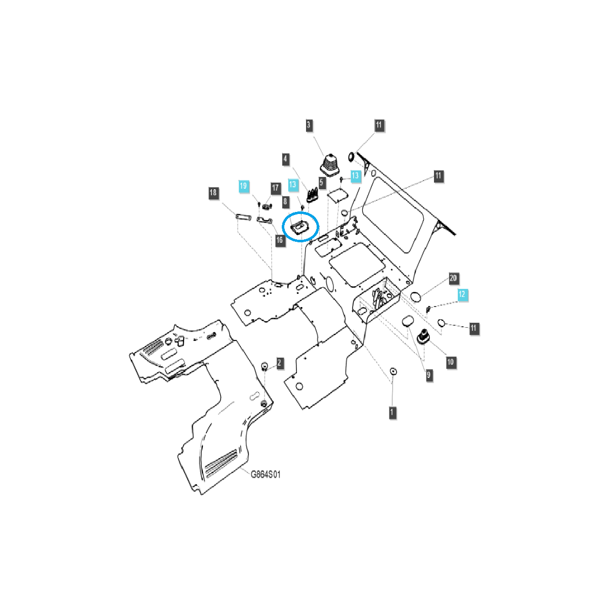 Dust Cover / TRG869 / LS Tractor / No. 40254267