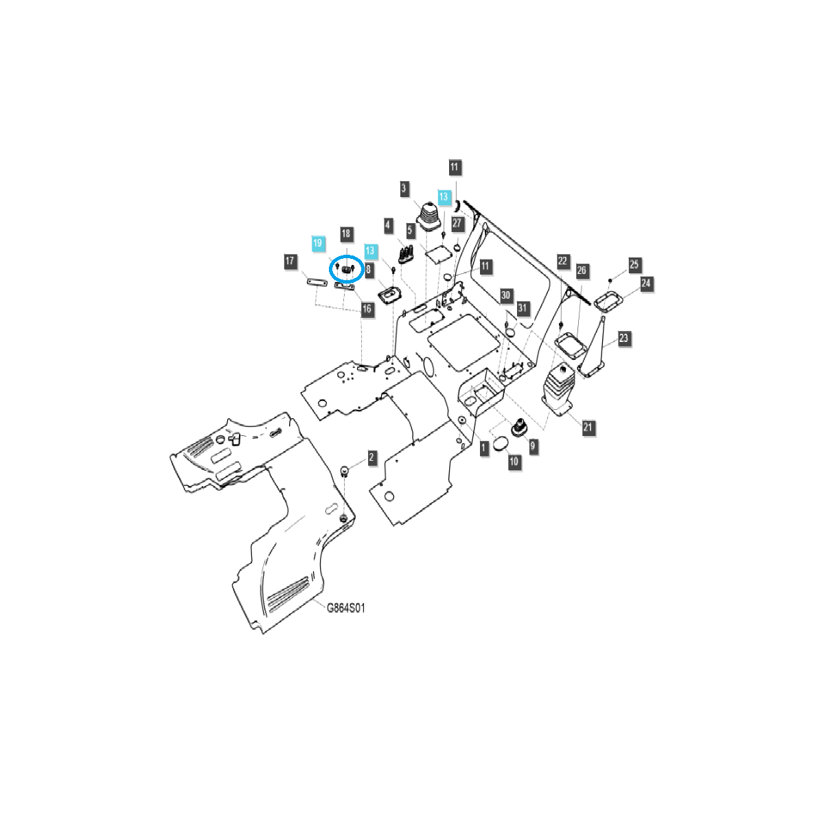 Pasacables / TRG869 / Tractor LS / n.º 40030724