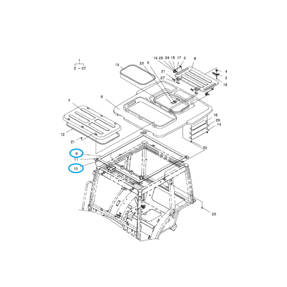 Roof seal TRG867 / LS Tractor / 40006856