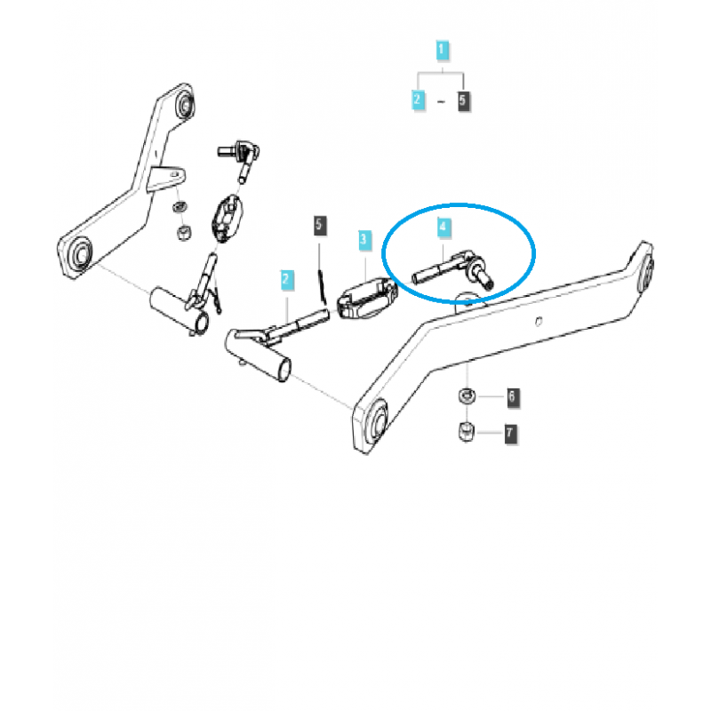 stabilisateurs - Chaîne, stabilisateur, attelage trois points de tension d'élingue / TRG896 / Tracteur LS / 40512271