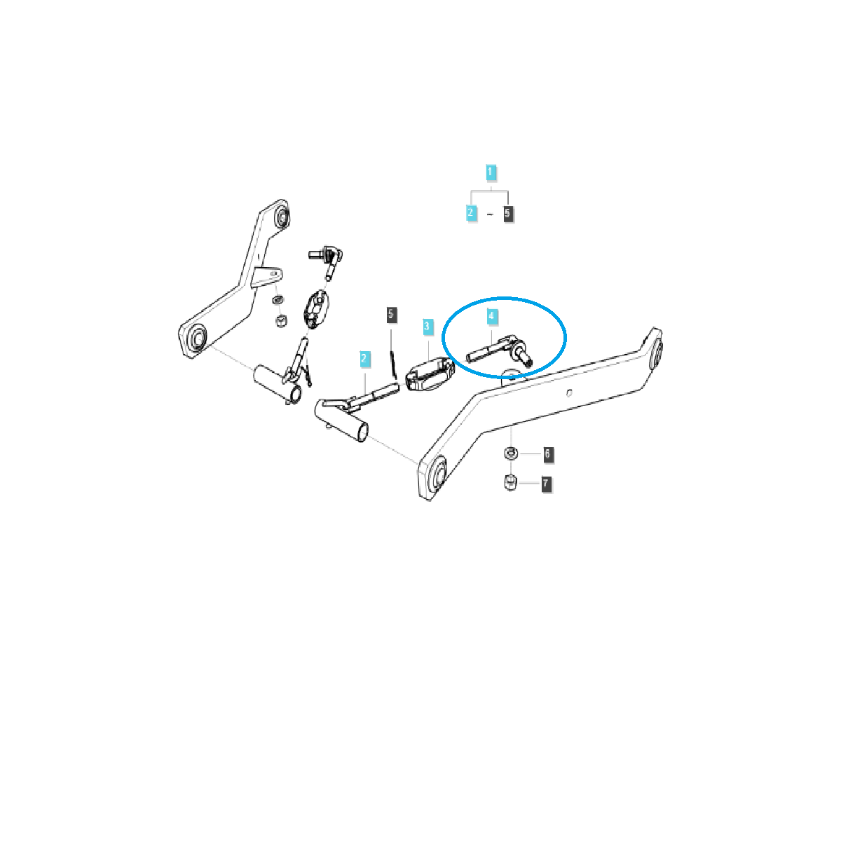 Chaîne, stabilisateur, attelage trois points de tension d'élingue / TRG896 / LS Tractor / 40512271