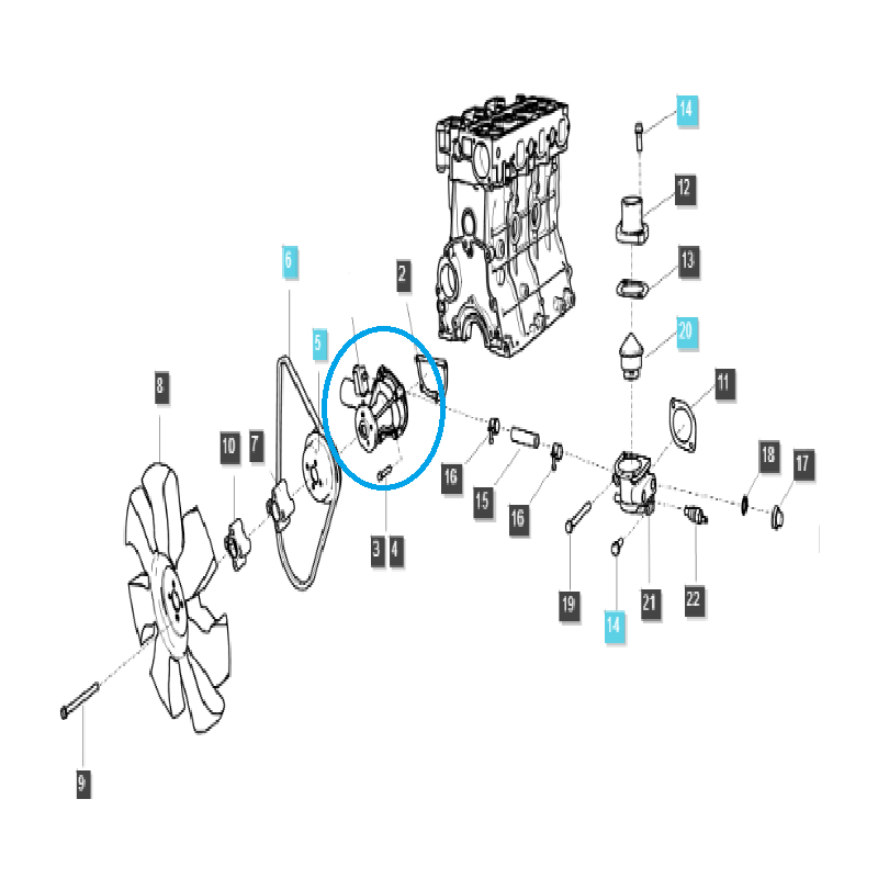 vodné čerpadlá - Vodné čerpadlo LS Tractor / Q135 / 40376775