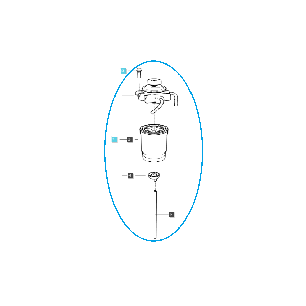 Hlavní palivový filtr / EGQ125 / LS Traktor č. 40369209