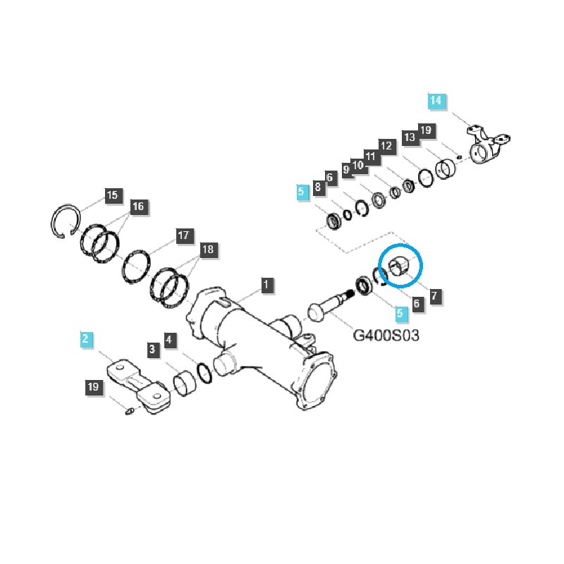 sleeves - Spacer sleeve 54 x 47 x 39 / LS Tractor / 40188660