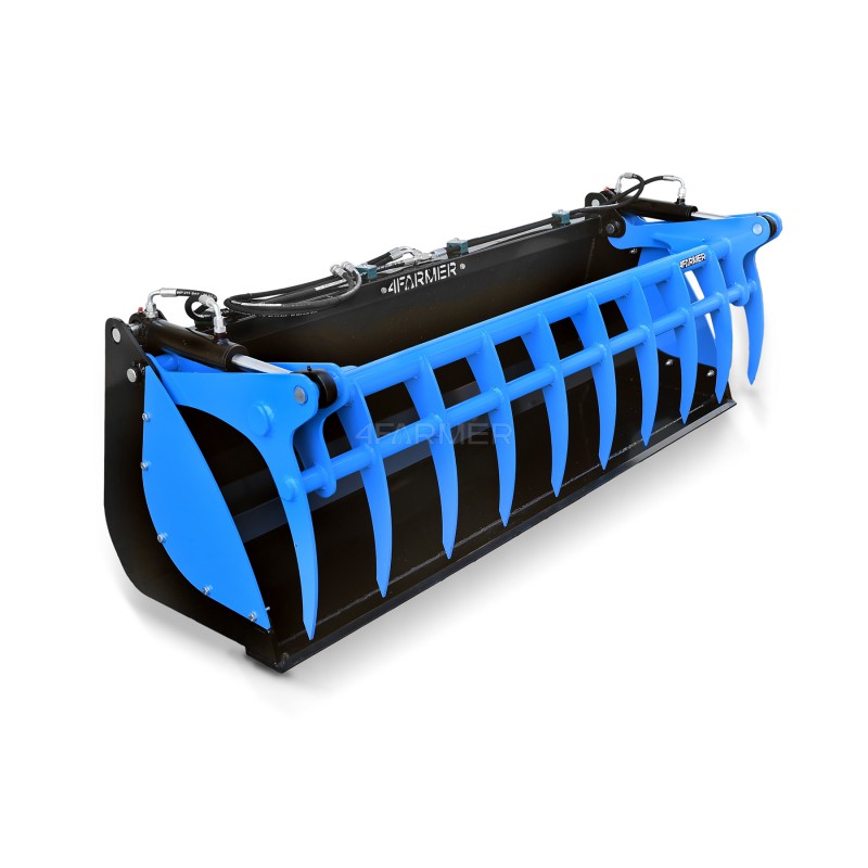 caisses de transport seaux - Godet crocodile 180 cm 4FARMER pour chargeurs frontaux LS Tractor