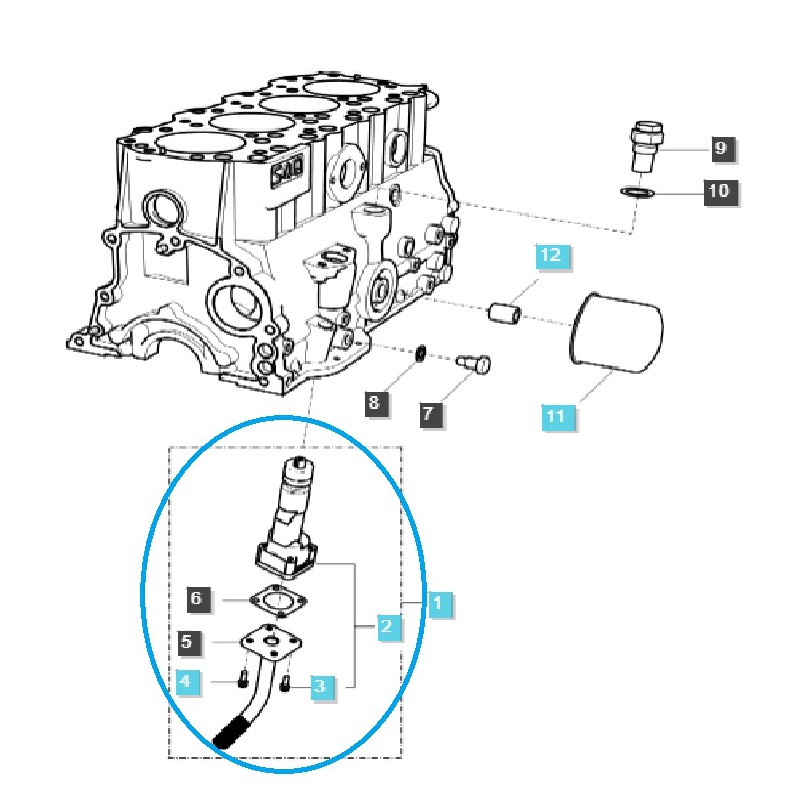pompy oleju  - Oil pump / KPL Q140 / LS Tractor / 20020338