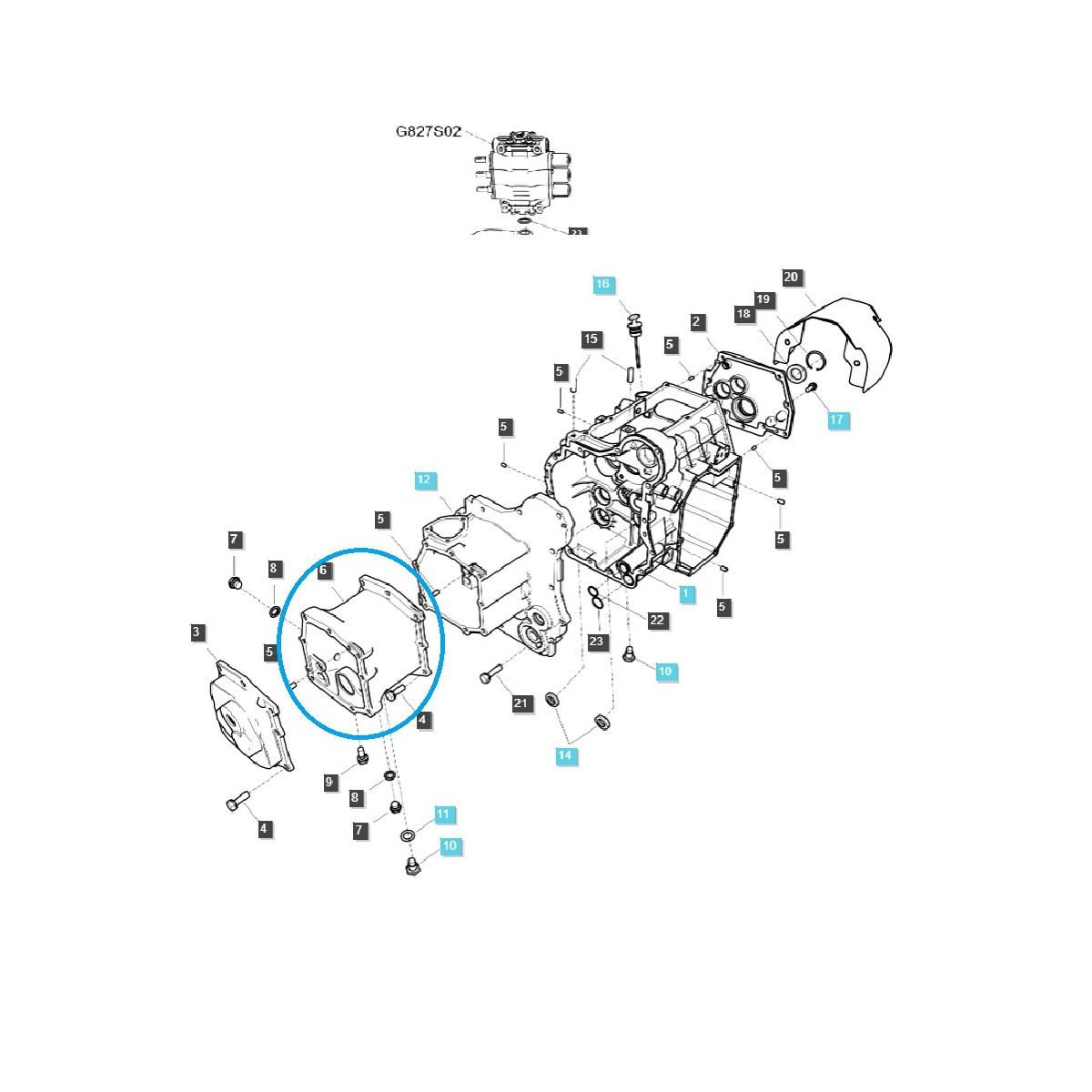 TRG280 / LS Caja de caja de cambios del tractor / 40292756