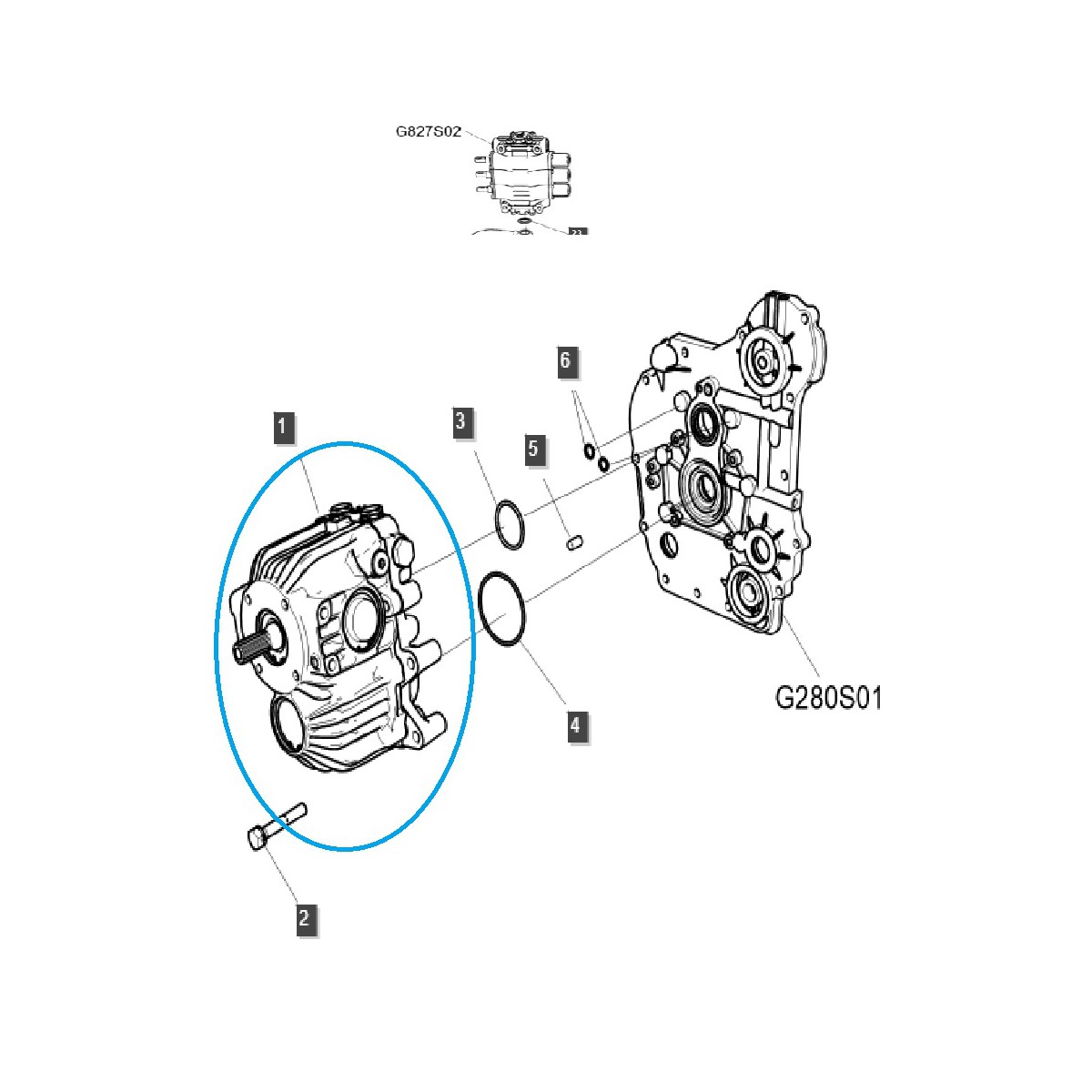 HST TRG270 / LS Boîte de vitesses pour tracteur / 40254231