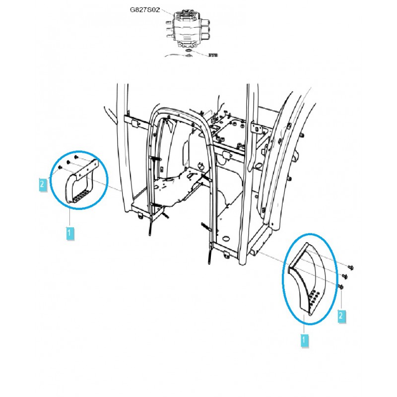 car body parts - Step / Step / TRG868 / LS Tractor / No. 40254082