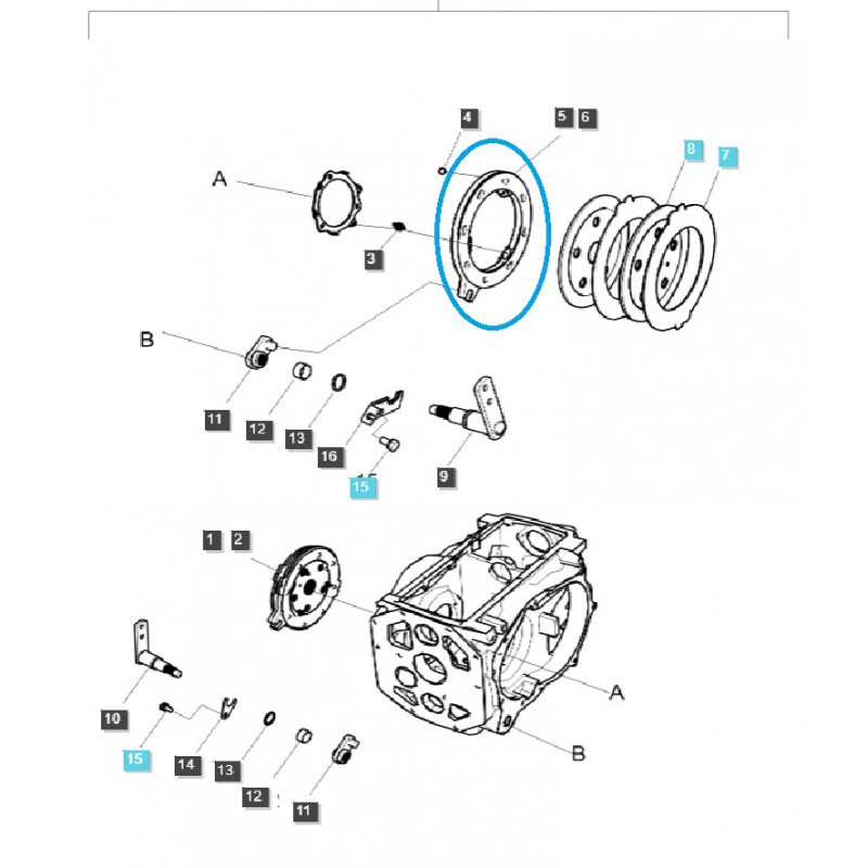 ostatní brzdový systém - Brzdová vačka / Levá / TRG650 / Traktor LS / Č. 40009197