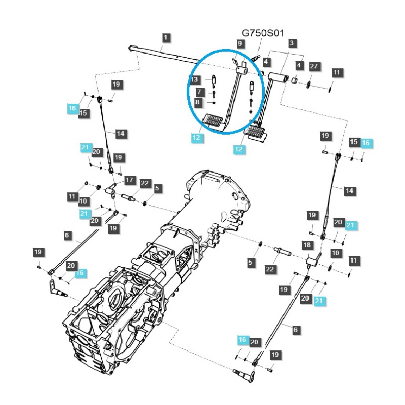 bremspedale - Bremspedal / Links / TRG670 / LS Traktor / Nr. 40188640
