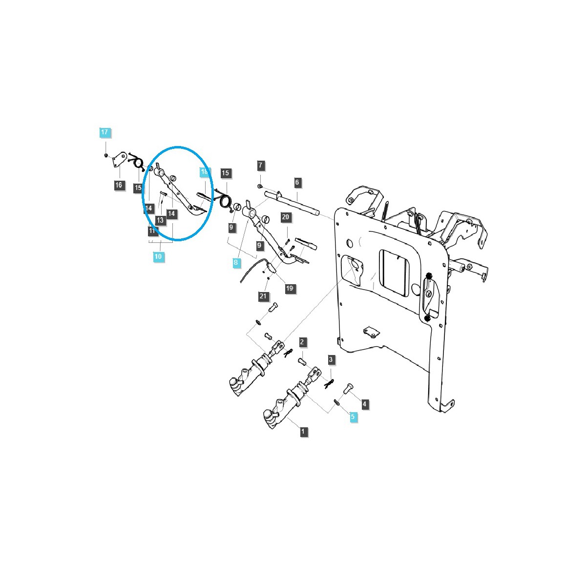 Bremspedal - rechts XP TRG670 / LS Traktor / 40394277