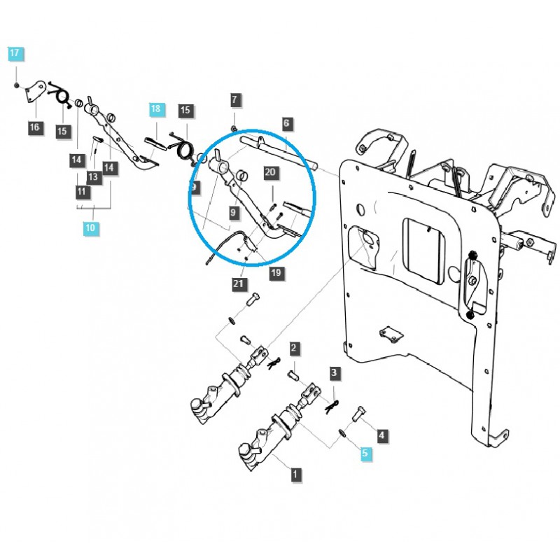 bremspedale - Bremspedal / Links / TRG670 / LS Traktor / Nr. 40394276