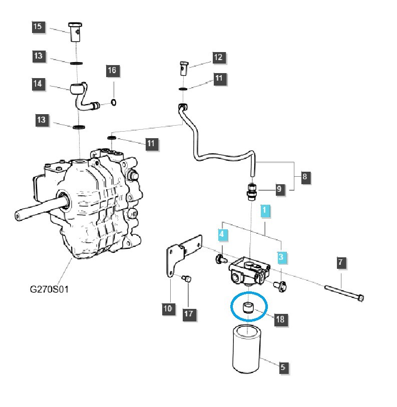 Befestigungsschraube, MT3-Adapter TRG640 / LS Traktor / 40426445
