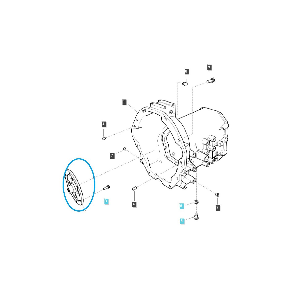 Disque d'embrayage, amortisseur d'arbre de prise de force TRG250 / Tracteur LS / 40032348