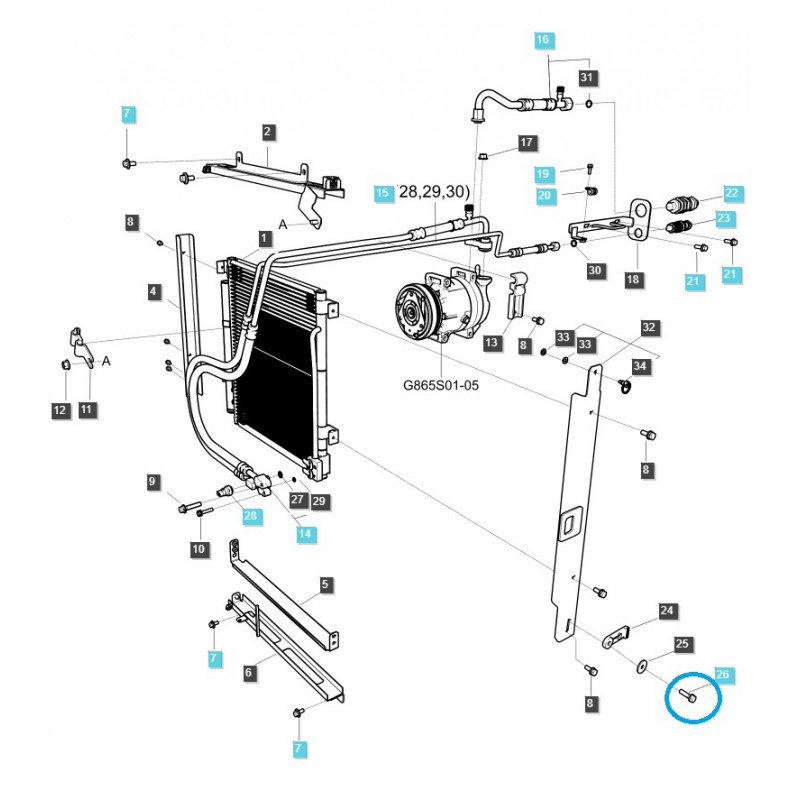 vis - Vis hexagonale ZW/WS / S155084033 / Tracteur LS / 40094429