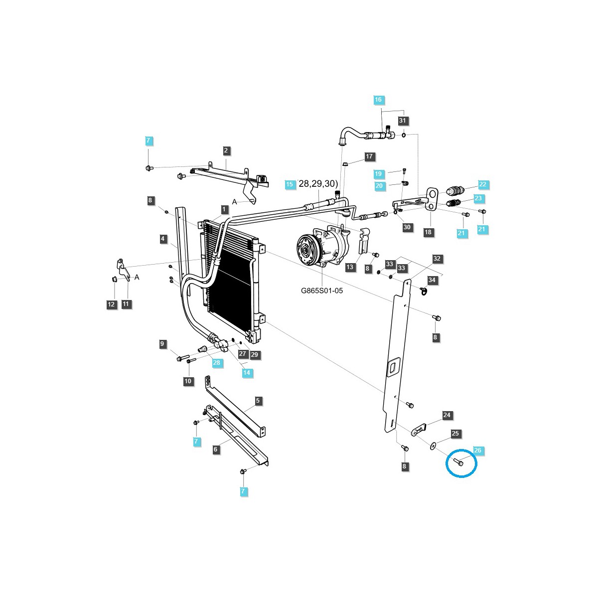 Vis hexagonale ZW/WS / S155084033 / Tracteur LS / 40094429