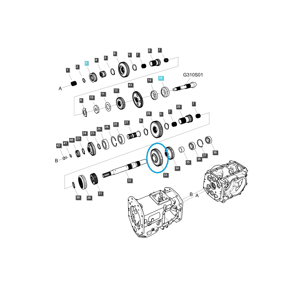 Gear sprocket DRVN TRG285 / LS Tractor / 40009231