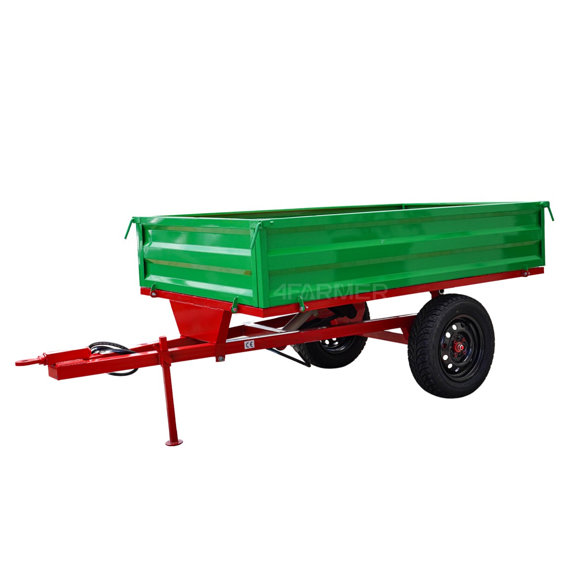 Single-axle agricultural trailer 1T with kiper P-2000/1 4FARMER