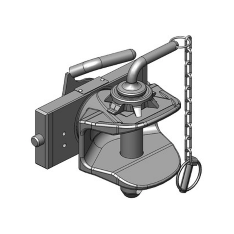 haken - Manuelle obere Schiebekupplung mit Adapterplatte für LS MT1 Scharmueller