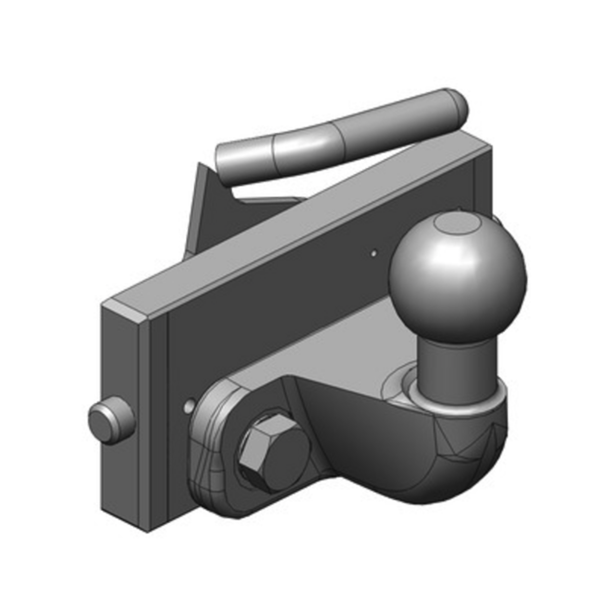 Hitch frame insert with ball coupling for LS MT1 Scharmueller