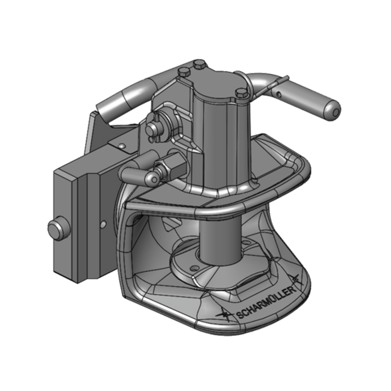 manos - Enganche deslizante superior automático con placa adaptadora para LS XJ Scharmueller