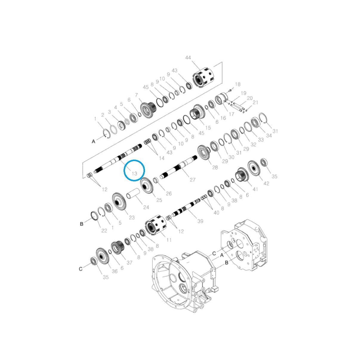 TRG281/ LS Tractor drive shaft / 40220415